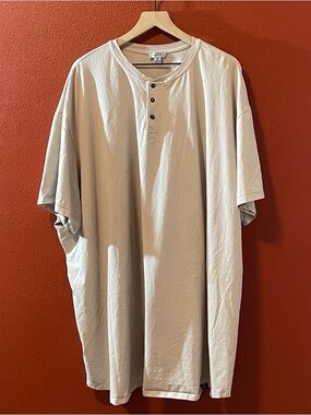 One Bone Men’s Classic Collarless Button Front Henley Shirt